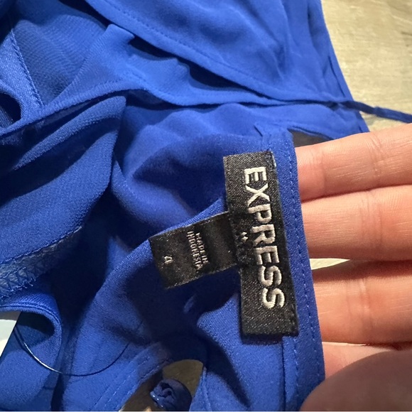 NWT Express Royal Blue Wrap Romper Size 4 🧚‍♀️ - Picture 2 of 6